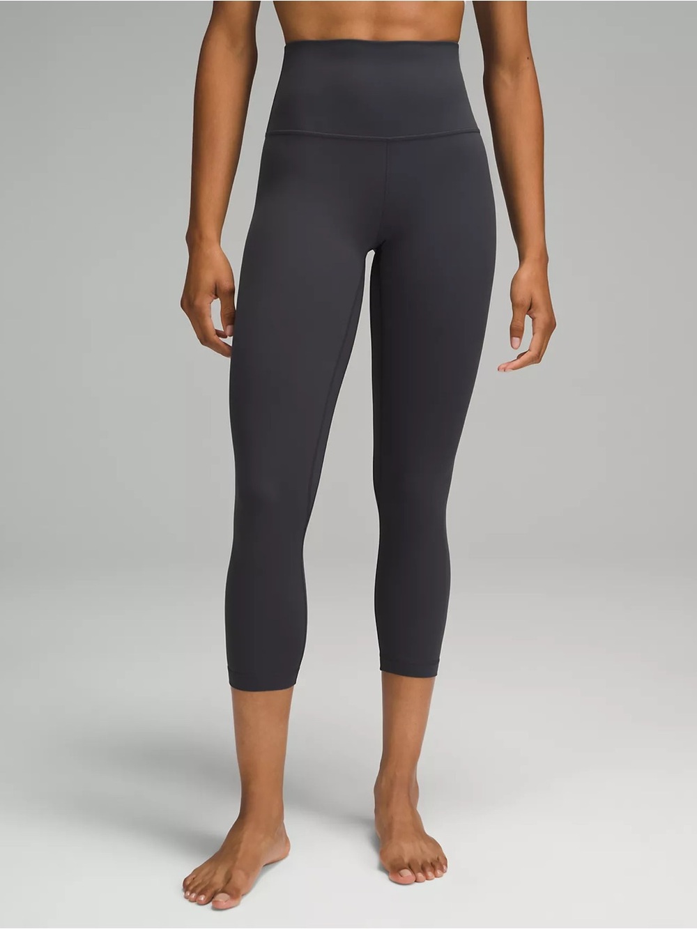 Lululemon Align High Rise Crop 21 Graphite Grey Nulu Yoga Leggings Size 6